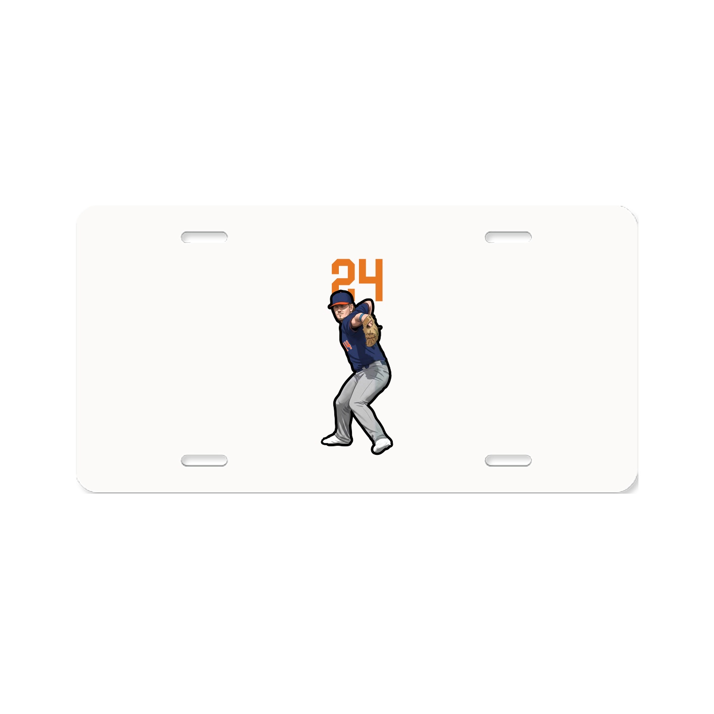 License Plate — Number Top in Classic