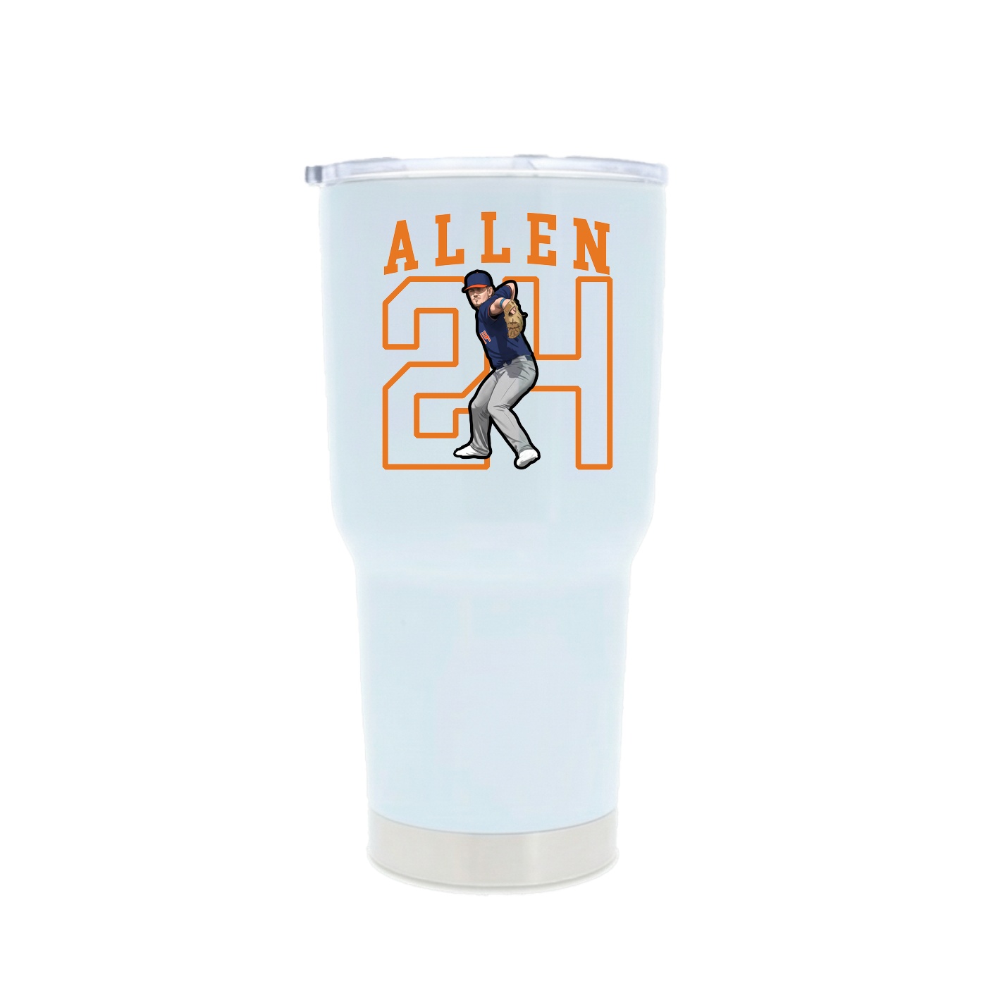 30oz Stainless Steel Tumbler — Shirsey in White