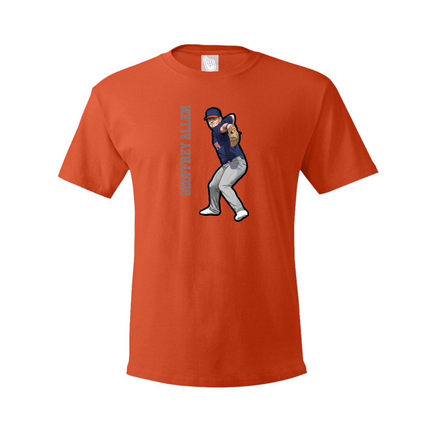 Youth Tee — Name Vertical in Orange