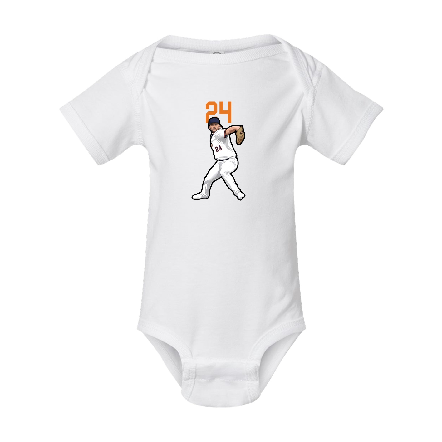 Baby Onesie — Number Top in White