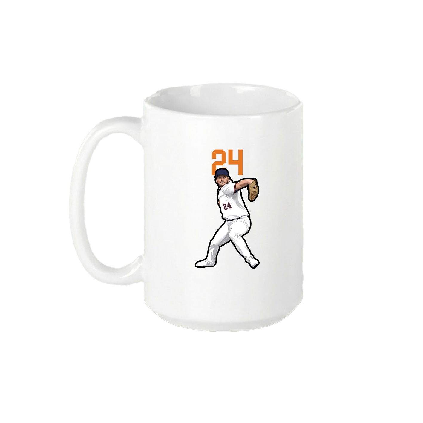 15oz Coffee Mug — Number Top in White