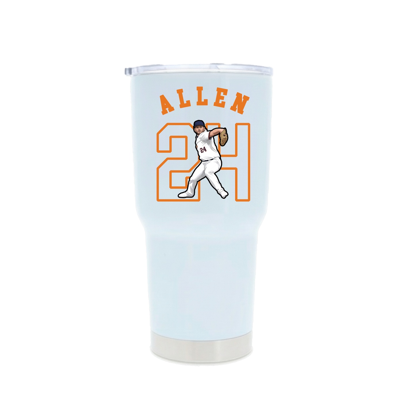 30oz Stainless Steel Tumbler — Shirsey Arch in White