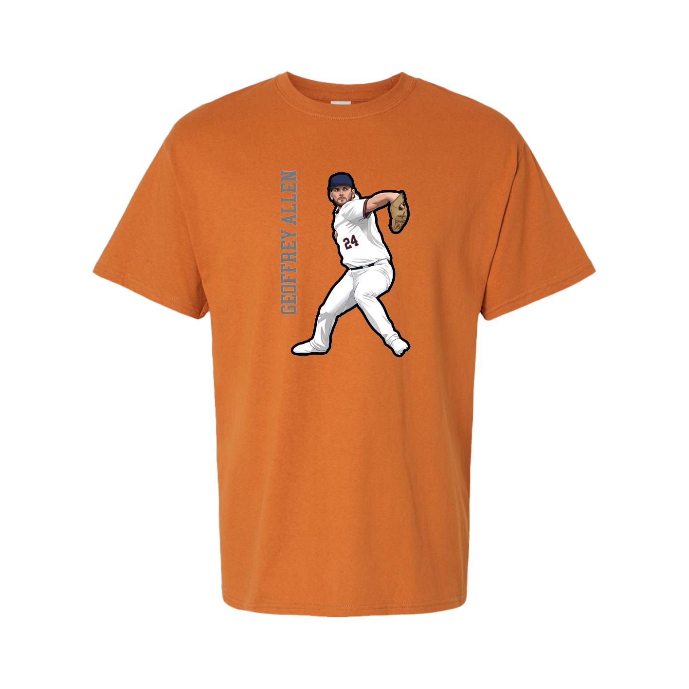 Tee — Name Vertical in Orange