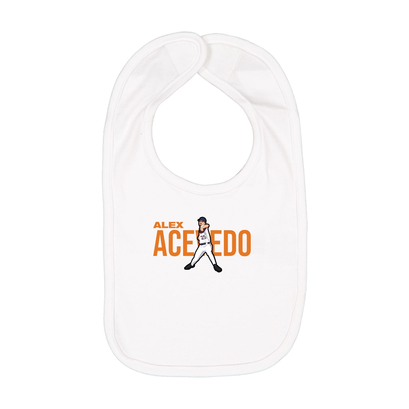 Infant Bib — Player Name in White