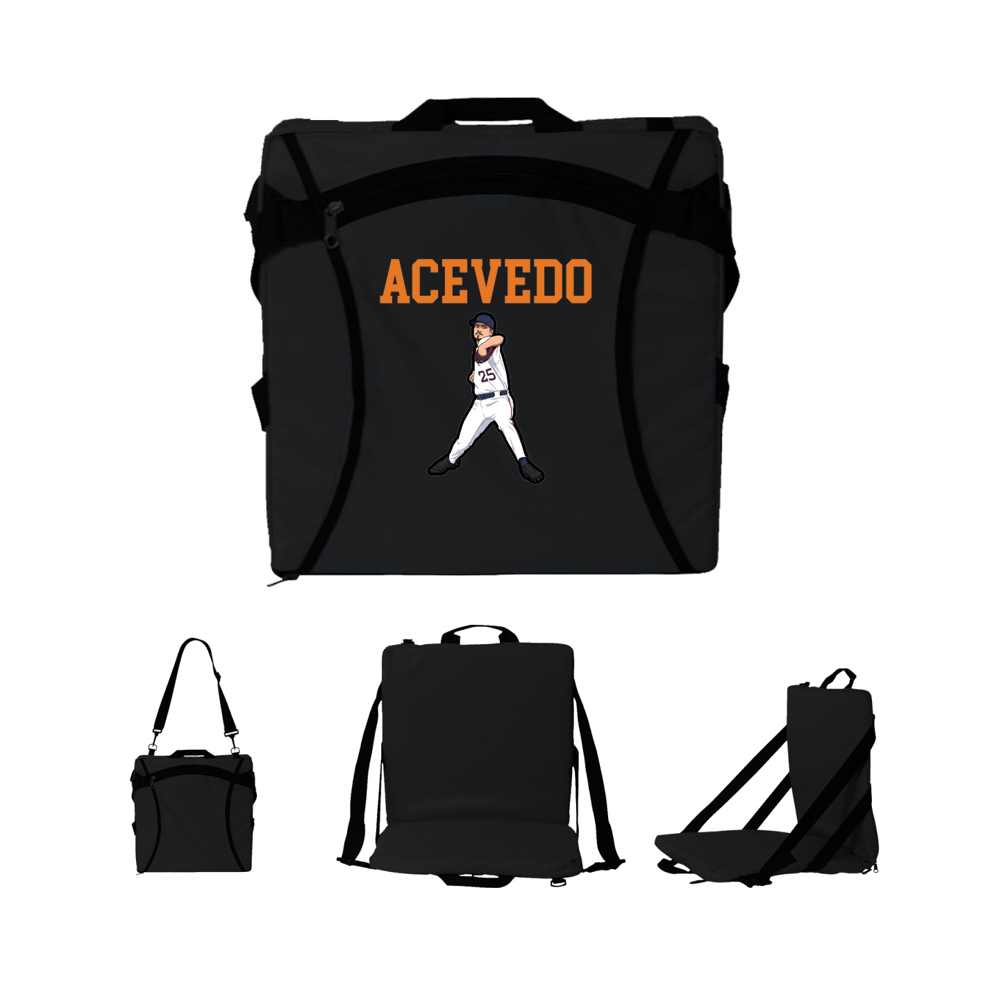 Folding Stadium Seat — Shirsey in Black