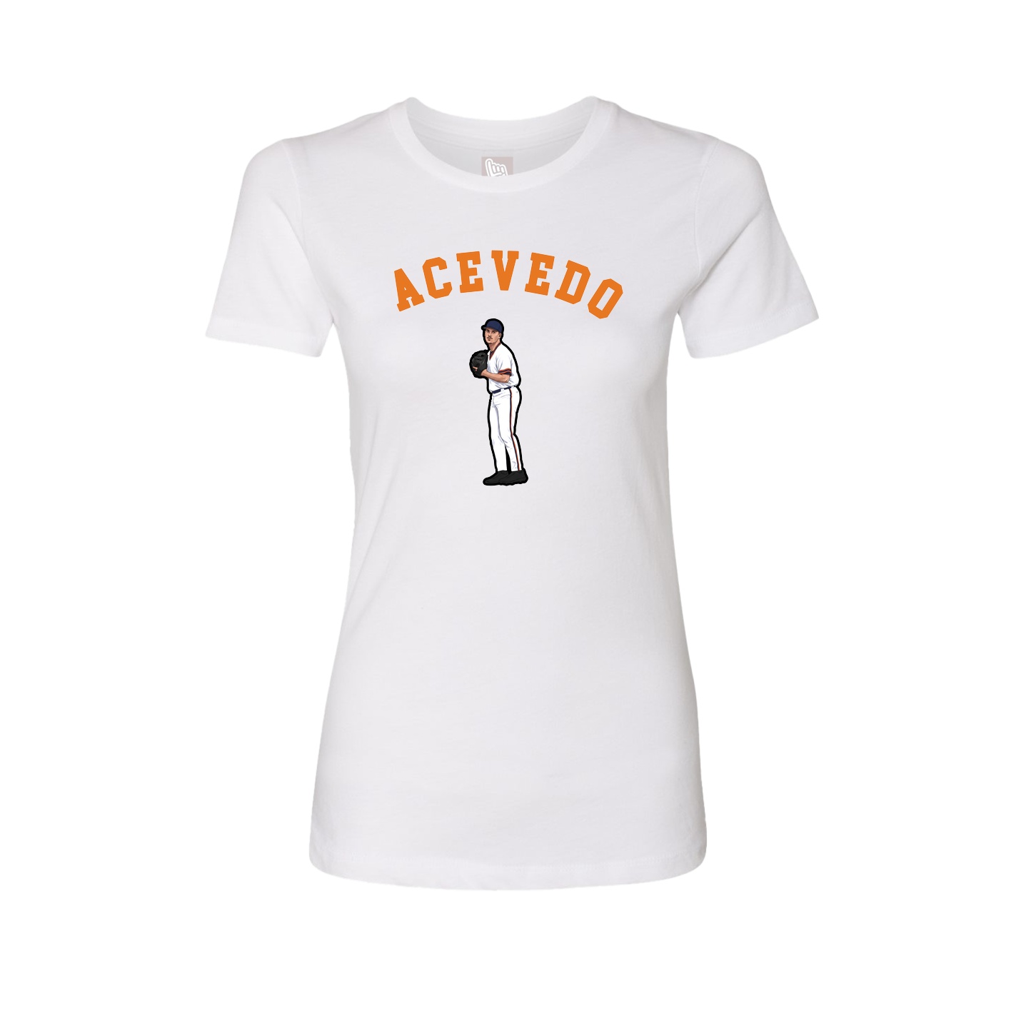 Fitted Women's Tee — Shirsey Arch in White