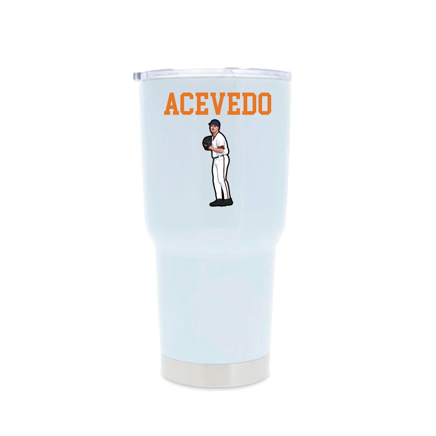 30oz Stainless Steel Tumbler — Shirsey in White