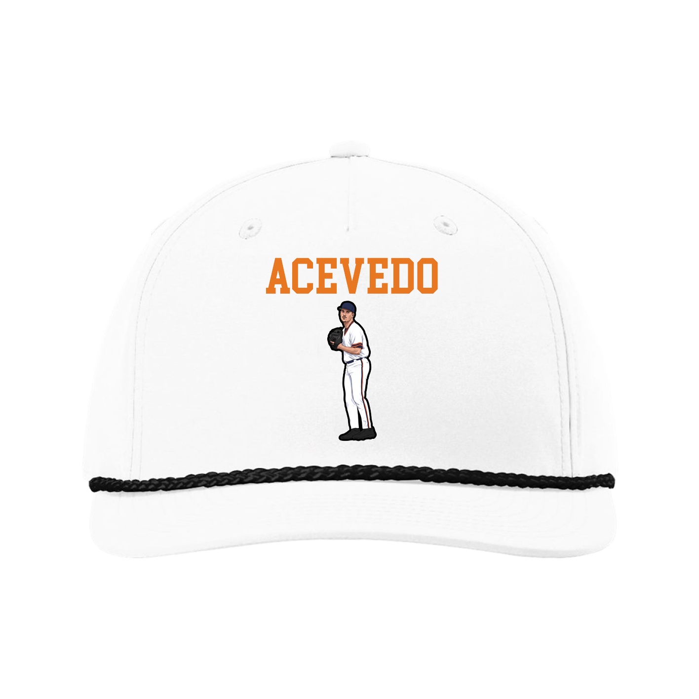 Five-Panel Classic Rope Cap — Shirsey in White