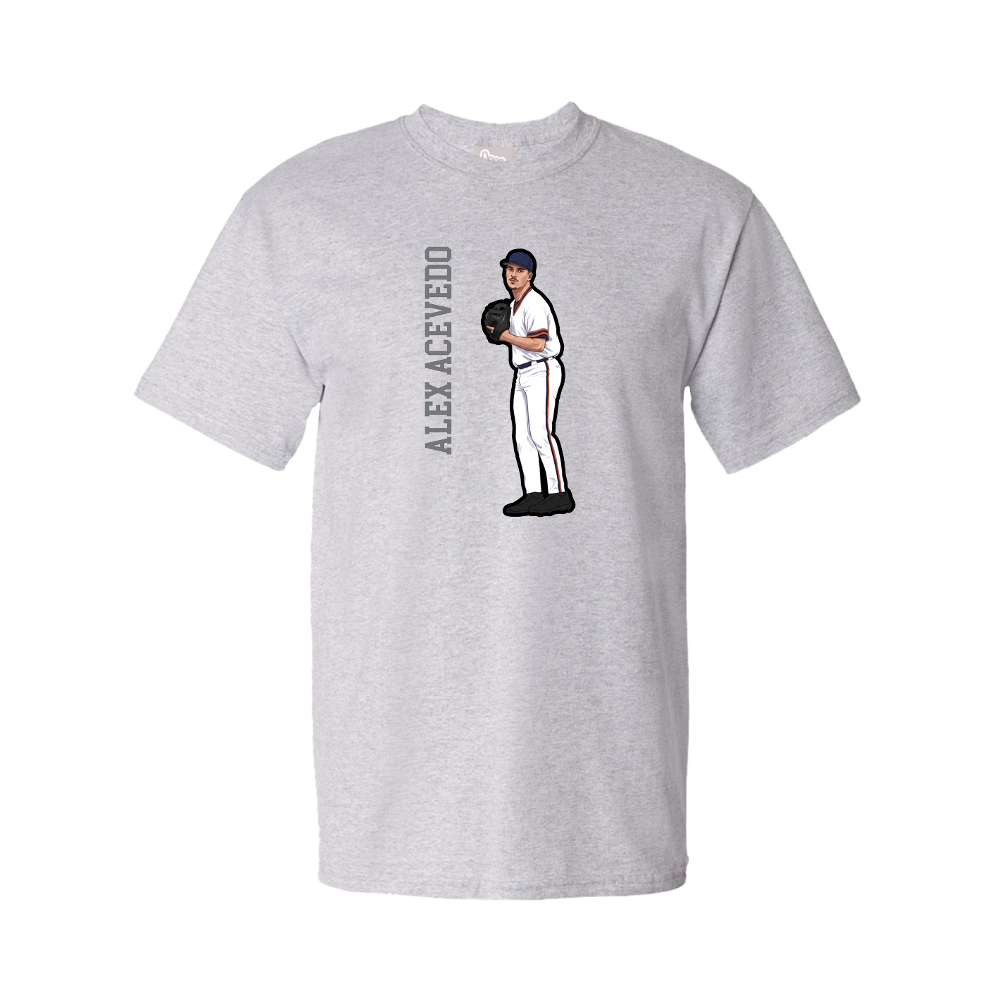 Tee — Name Vertical in Grey