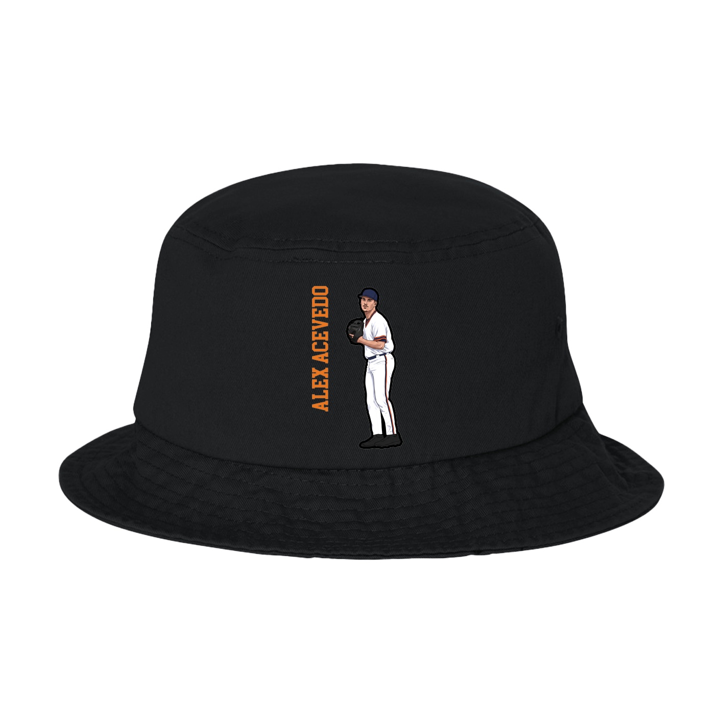 Bucket Cap — Name Vertical in Black