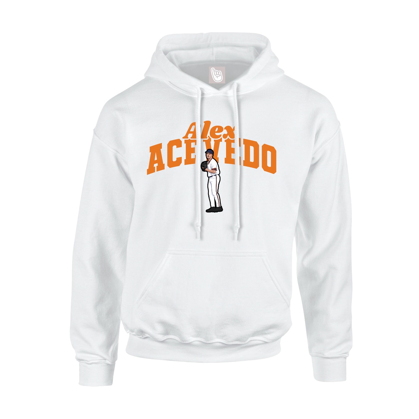 Hoodie — Signature Arch in White