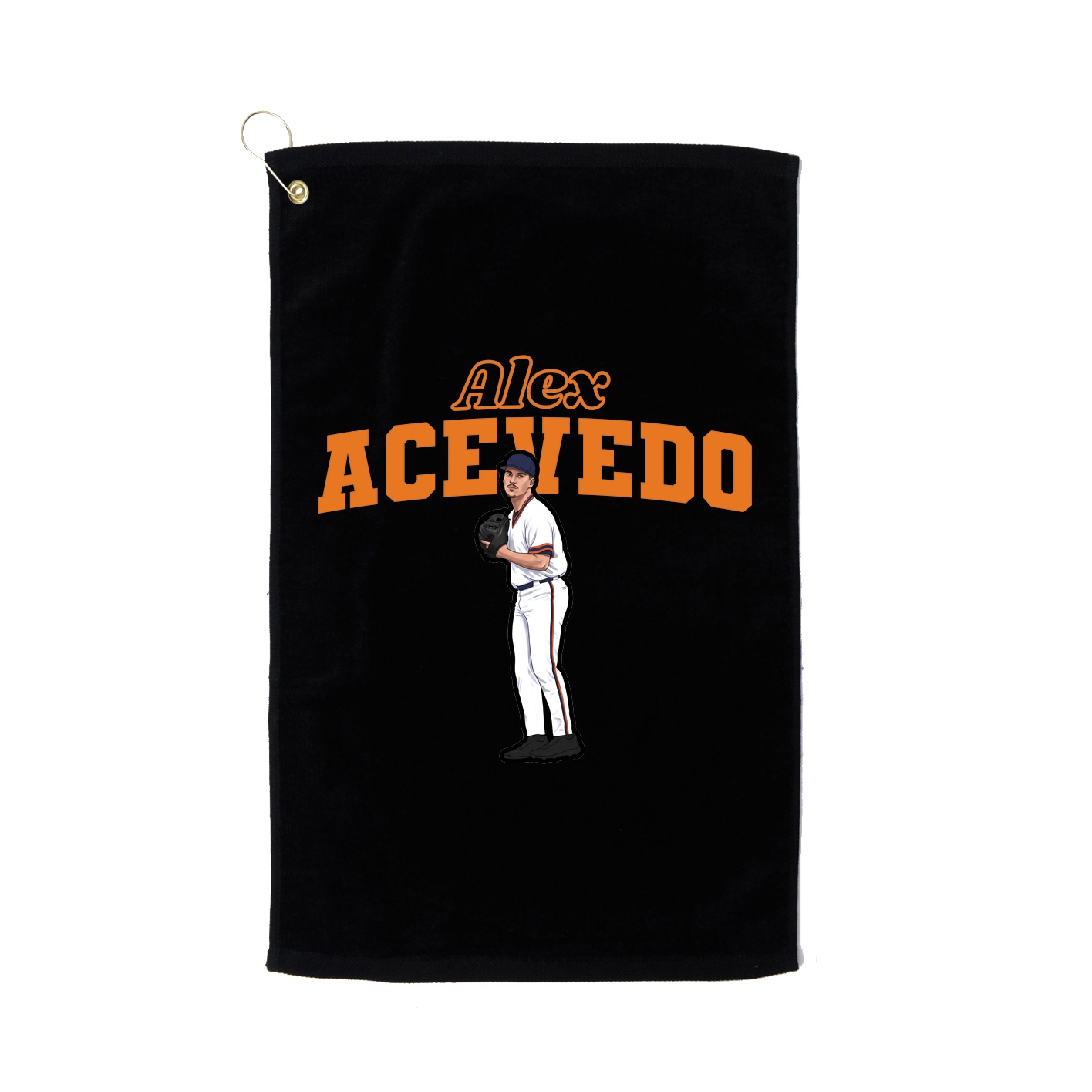 Golf Towel — Name Arch in Black