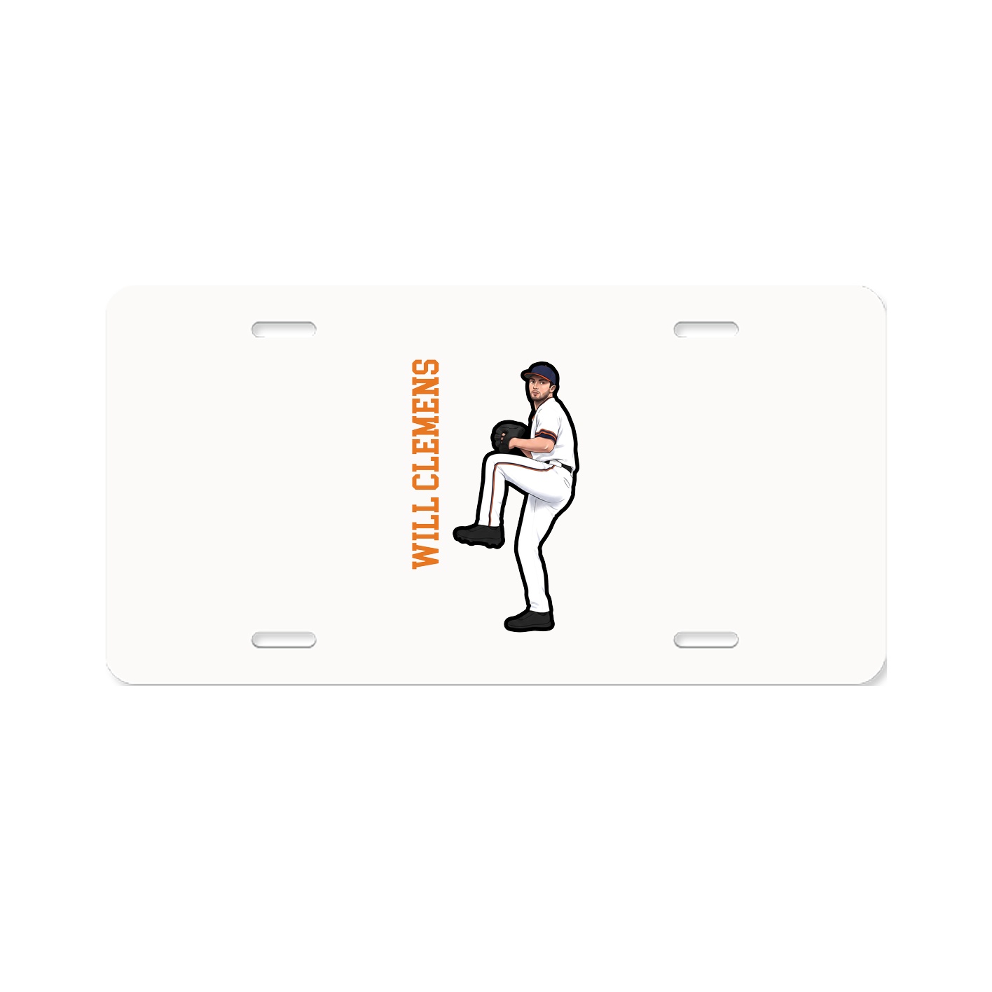 License Plate — Name Vertical in Classic
