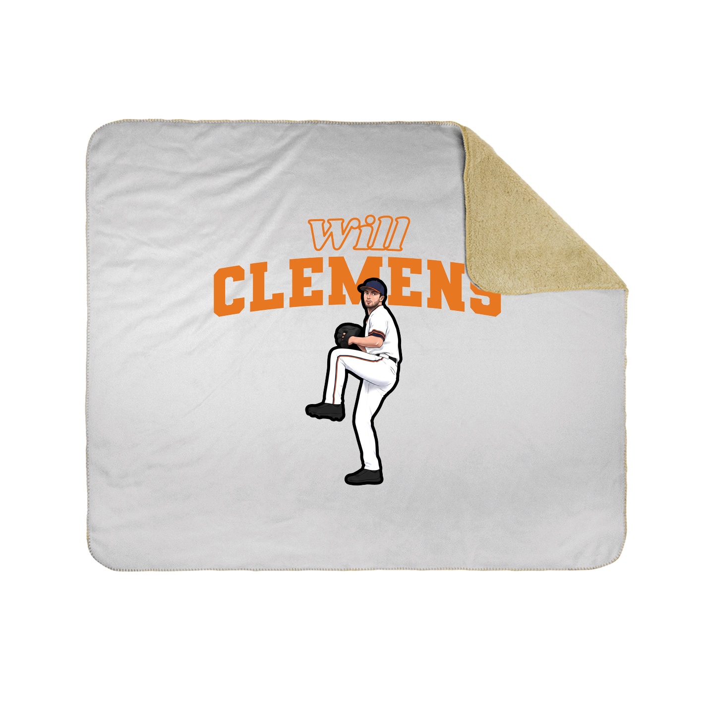 Throw Blanket — Name Arch in White