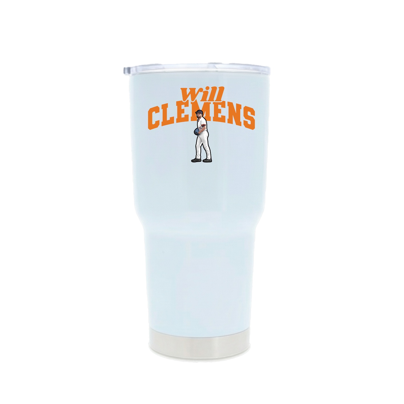 30oz Stainless Steel Tumbler — Signature Arch in White