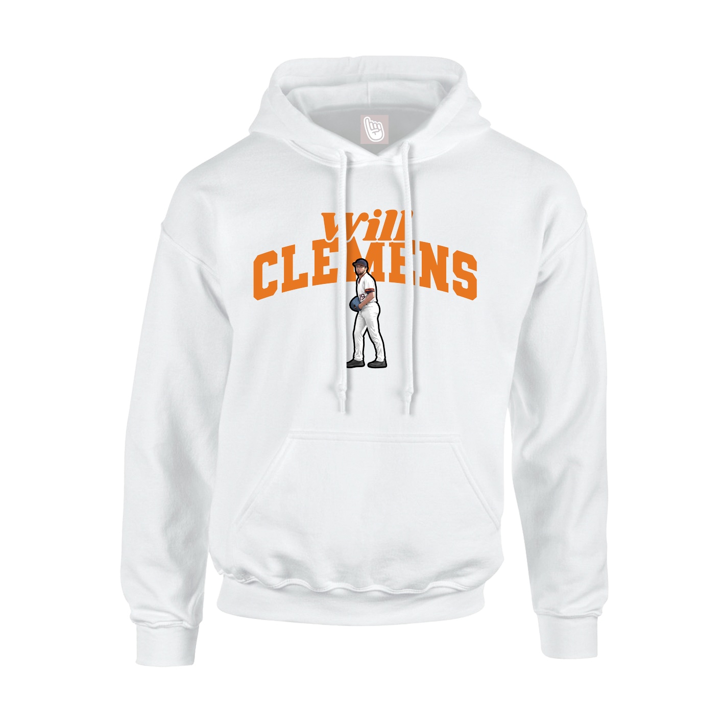 Hoodie — Signature Arch in White