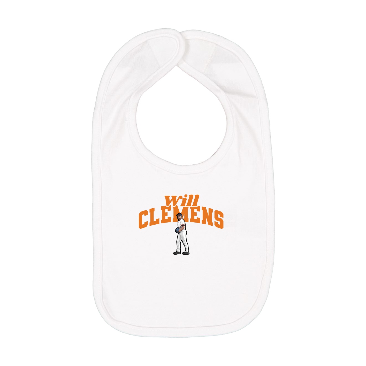 Infant Bib — Signature Arch in White