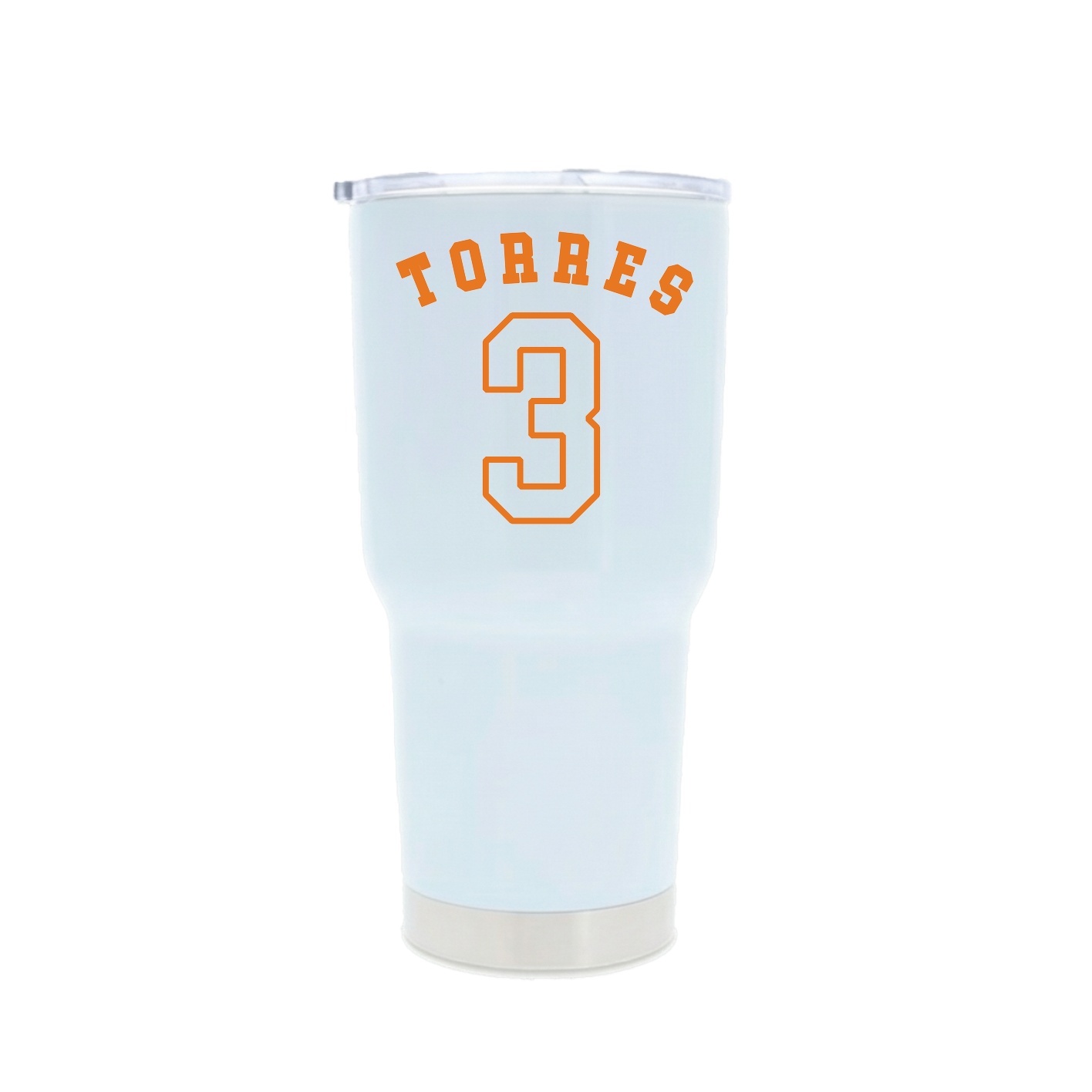 30oz Stainless Steel Tumbler — Shirsey Arch in White