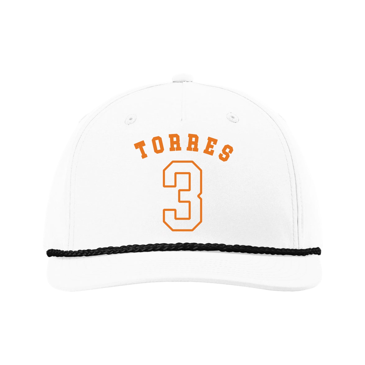 Five-Panel Classic Rope Cap — Shirsey Arch in White