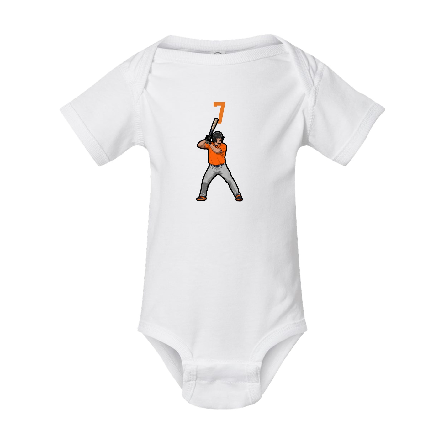 Baby Onesie — Number Top in White