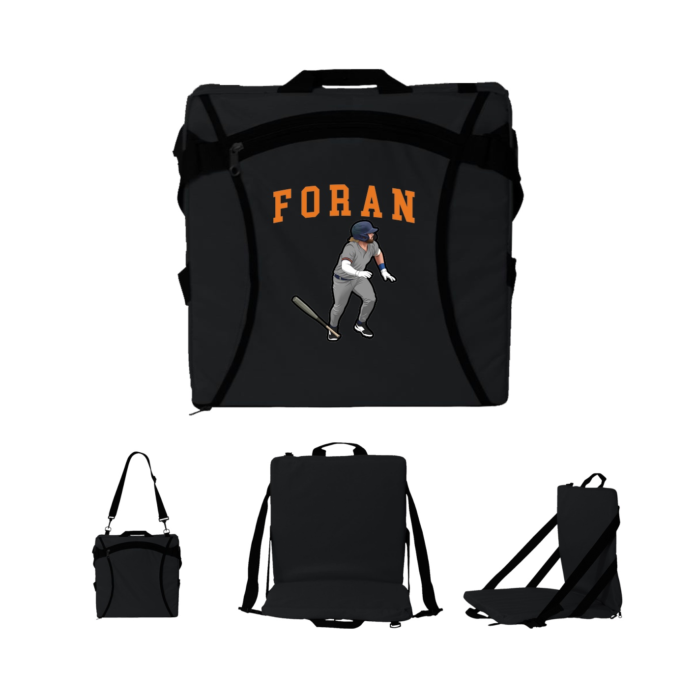 Folding Stadium Seat — Shirsey in Black