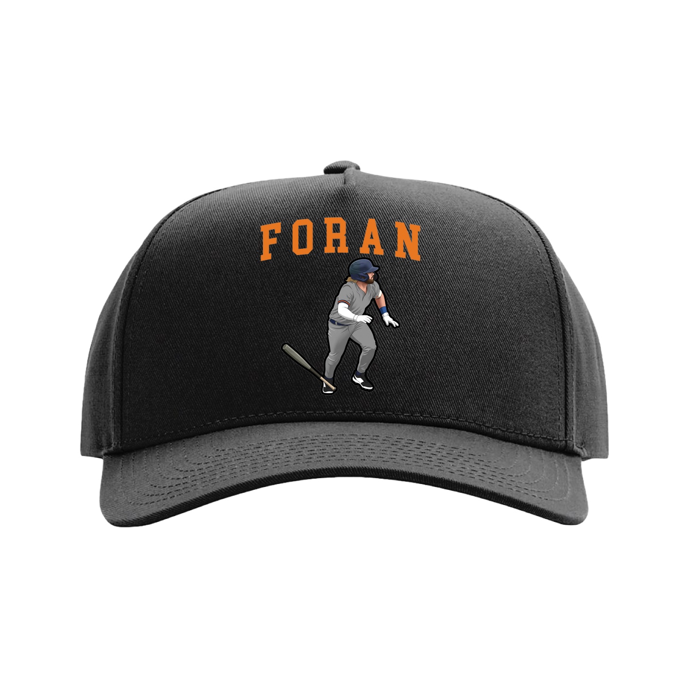 Full Fabric Five-Panel Champ Cap — Shirsey in Black