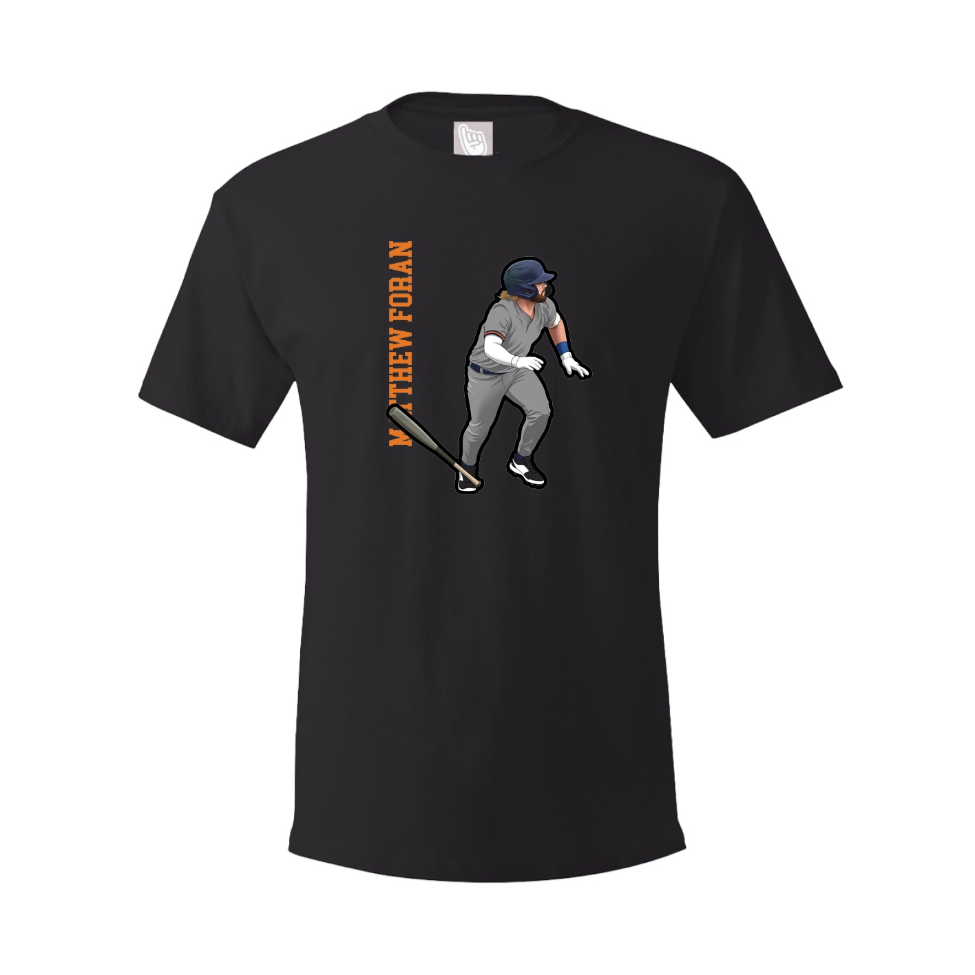 Youth Tee — Name Vertical in Black