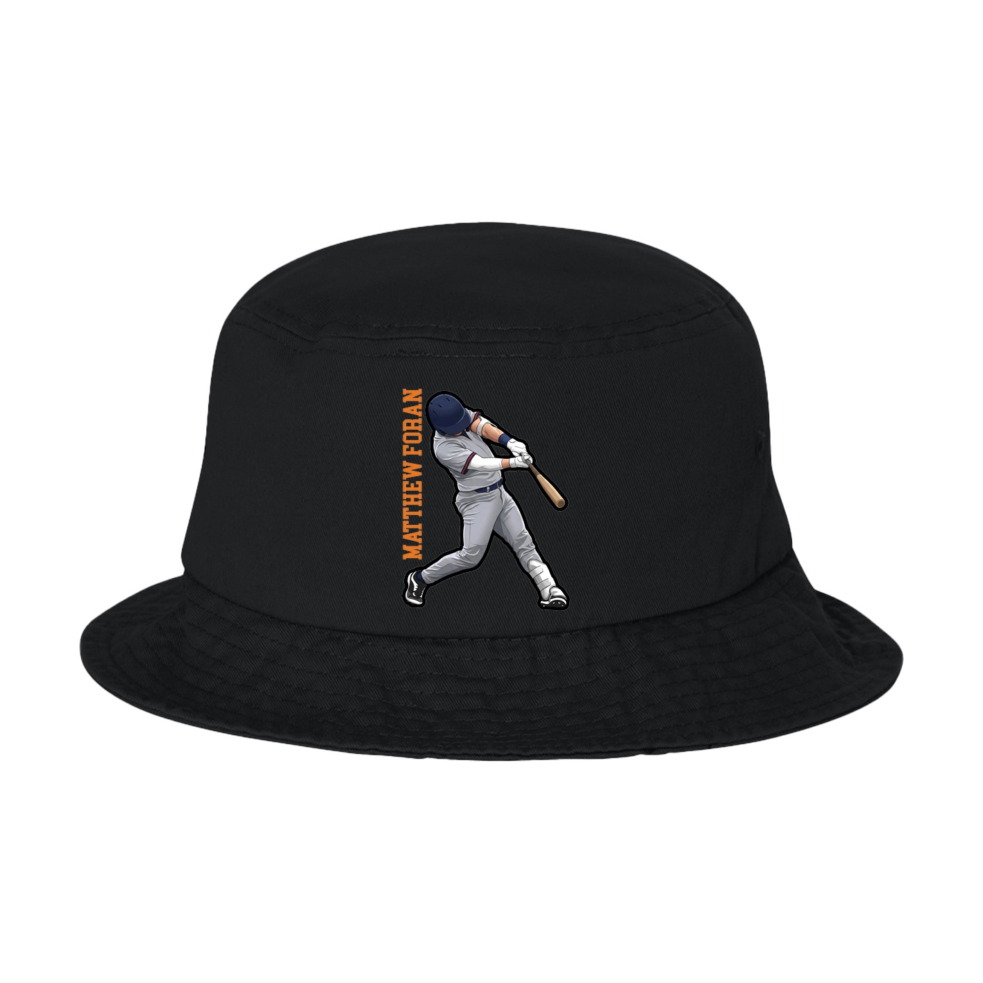 Bucket Cap — Name Vertical in Black