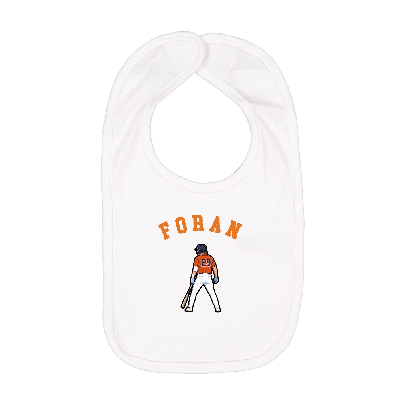 Infant Bib — Shirsey Arch in White