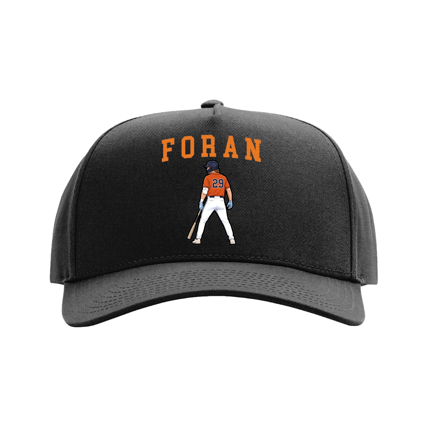 Full Fabric Five-Panel Champ Cap — Shirsey in Black