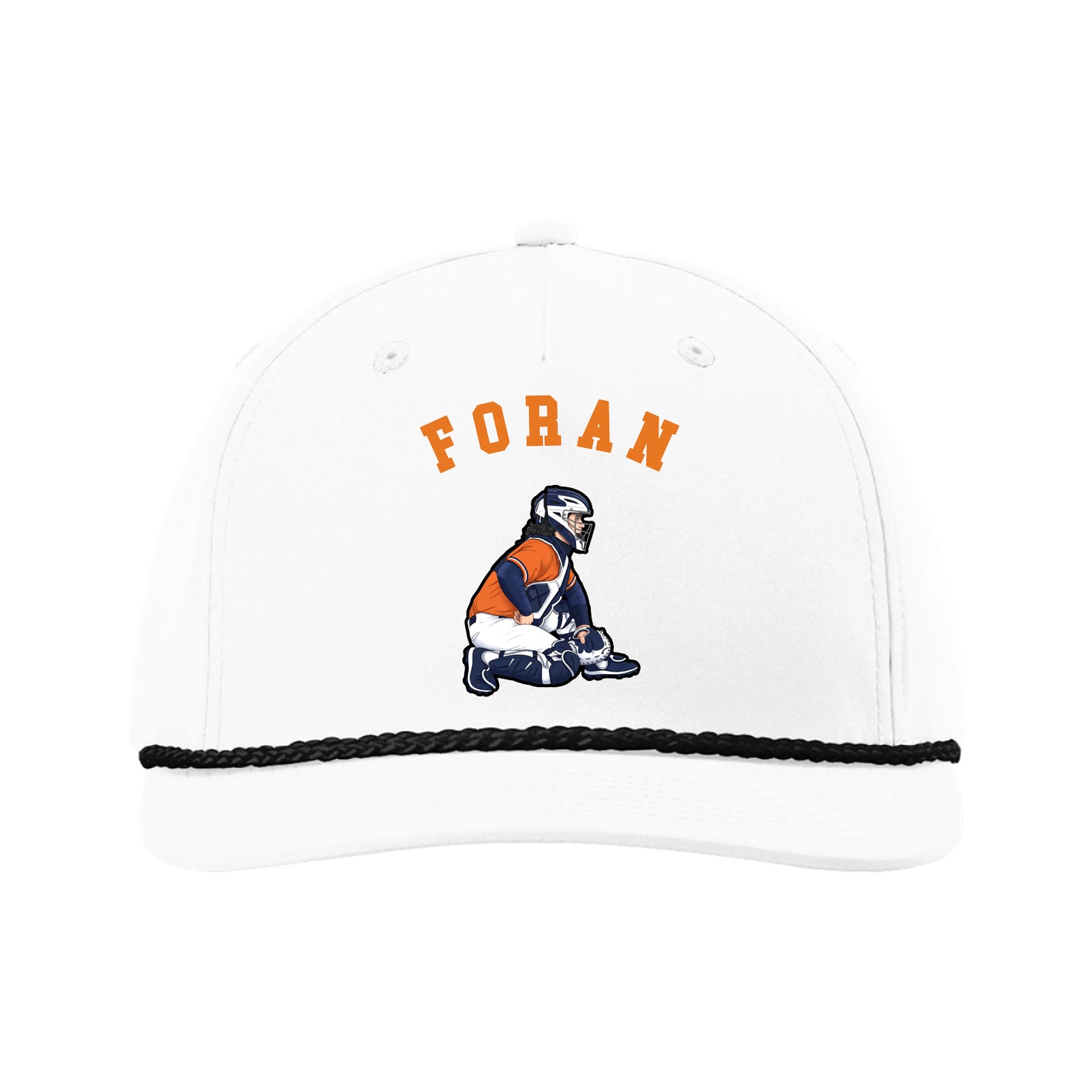 Five-Panel Classic Rope Cap — Shirsey Arch in White