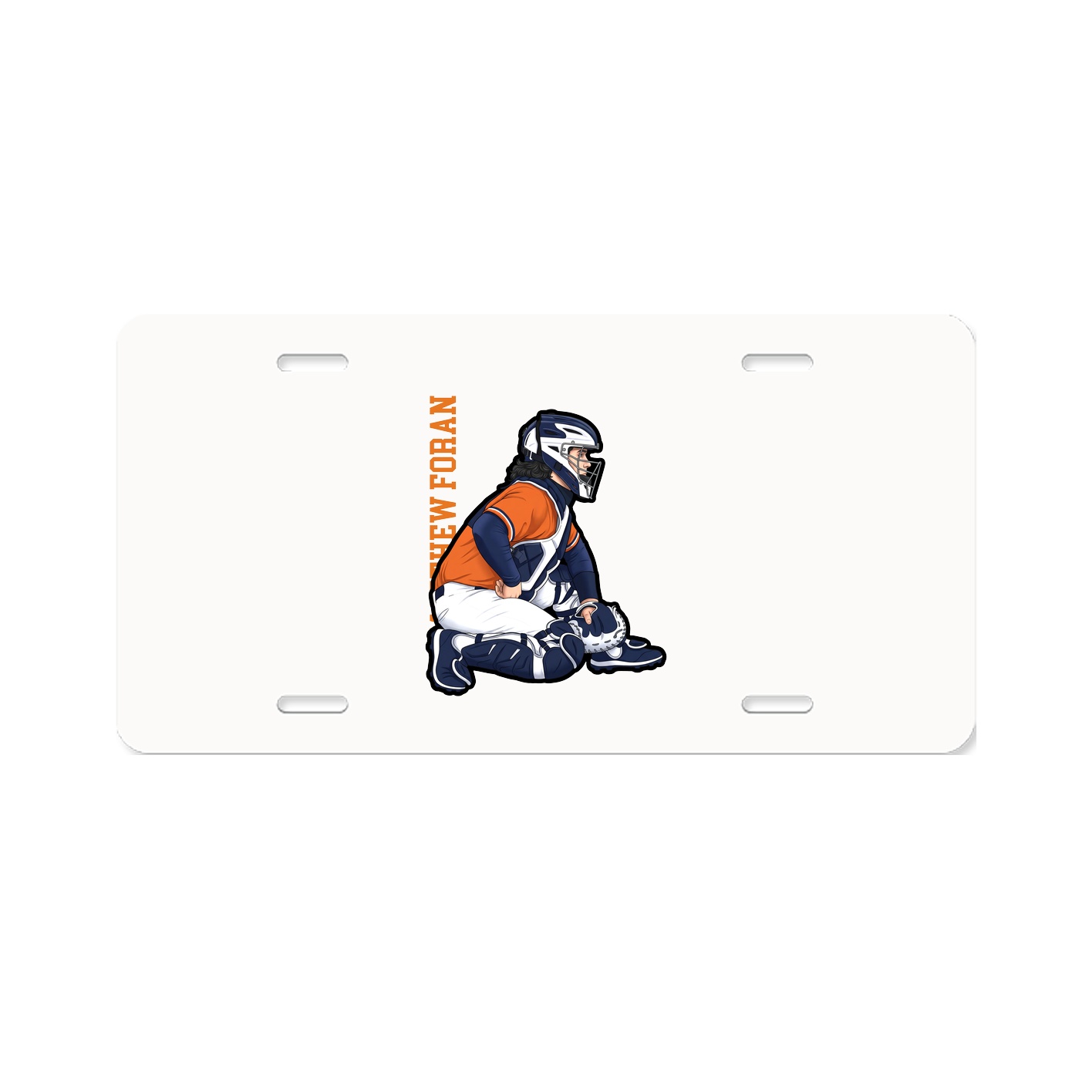 License Plate — Name Vertical in Classic