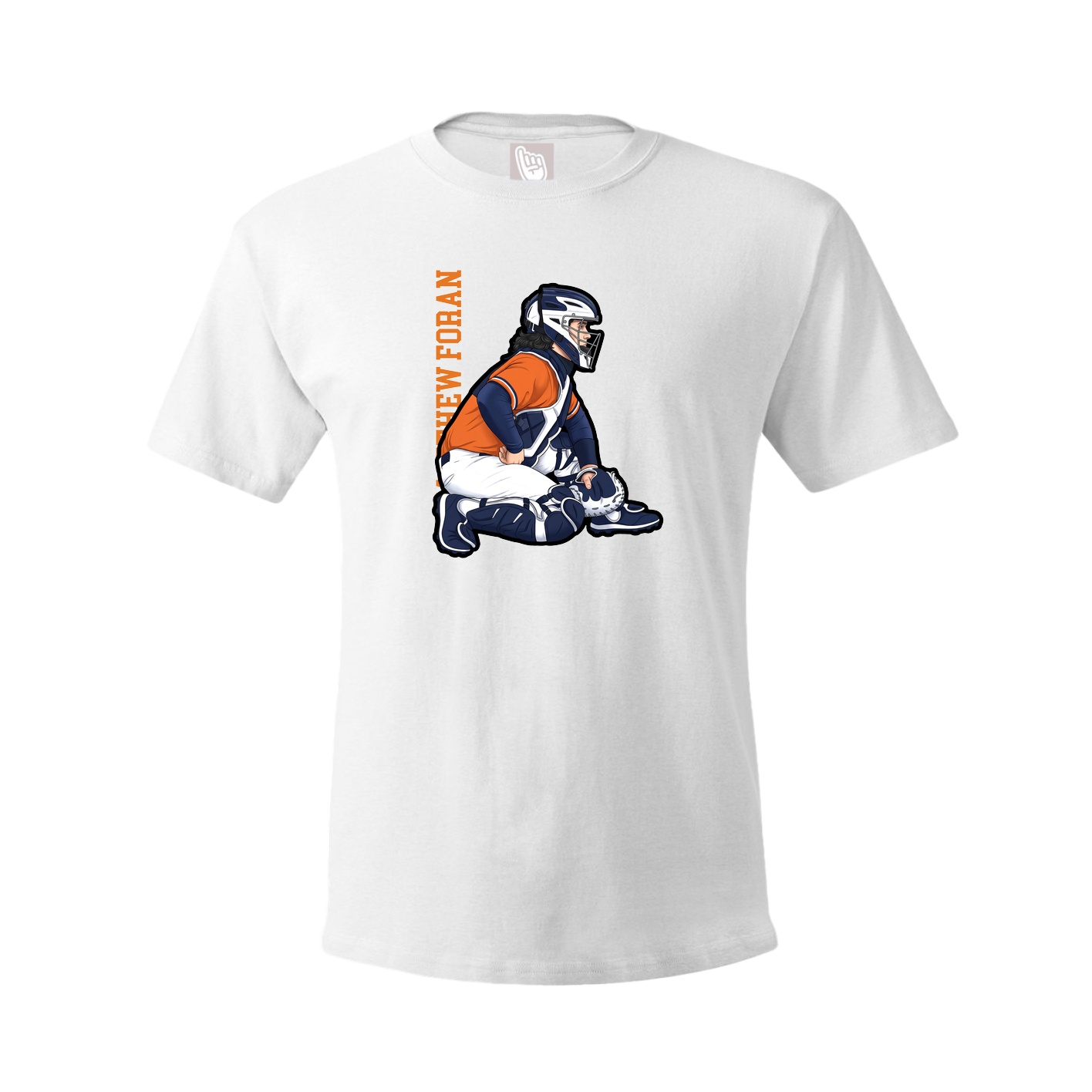 Tee — Name Vertical in White
