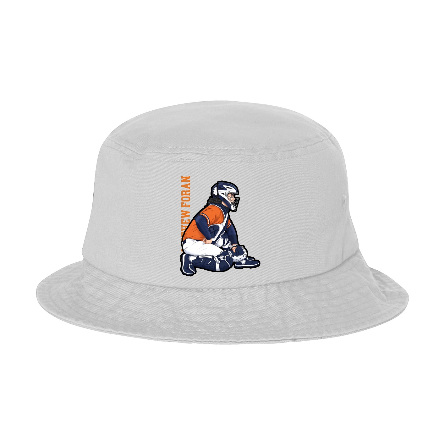 Bucket Cap — Name Vertical in White