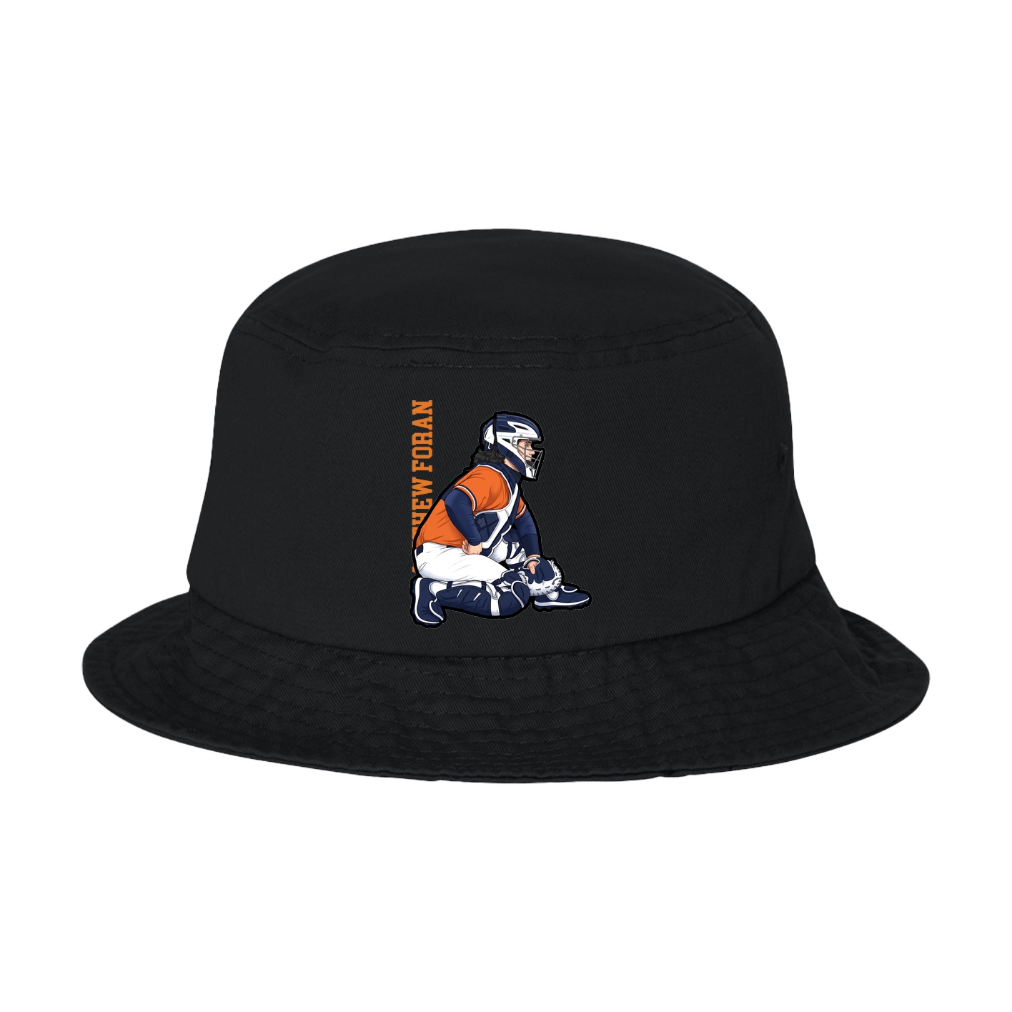 Bucket Cap — Name Vertical in Black