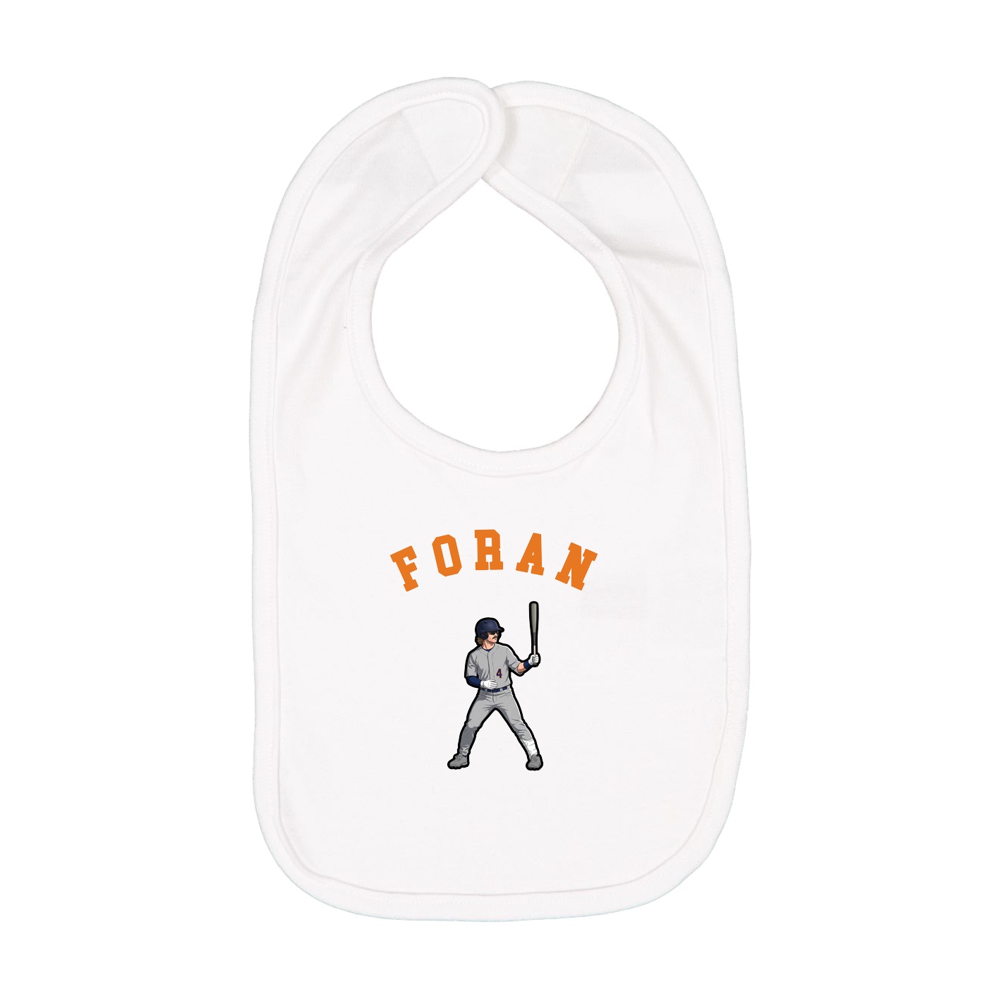 Infant Bib — Shirsey Arch in White
