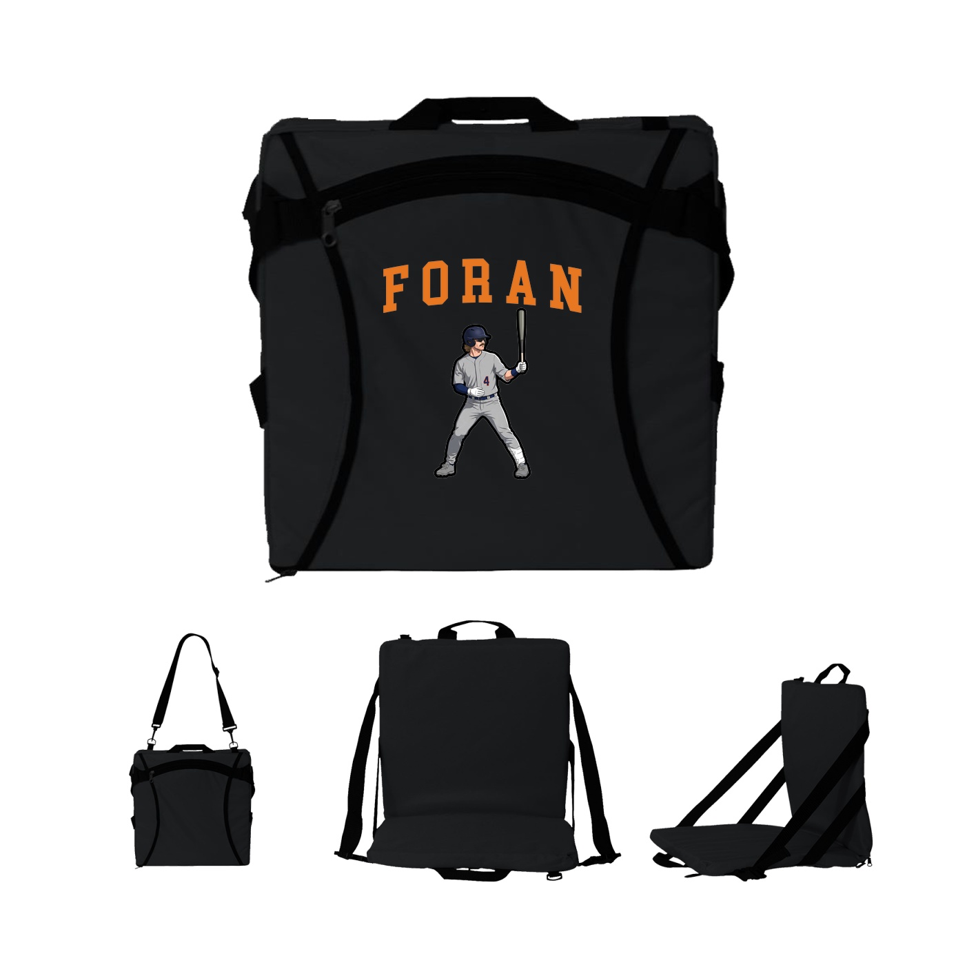 Folding Stadium Seat — Shirsey in Black
