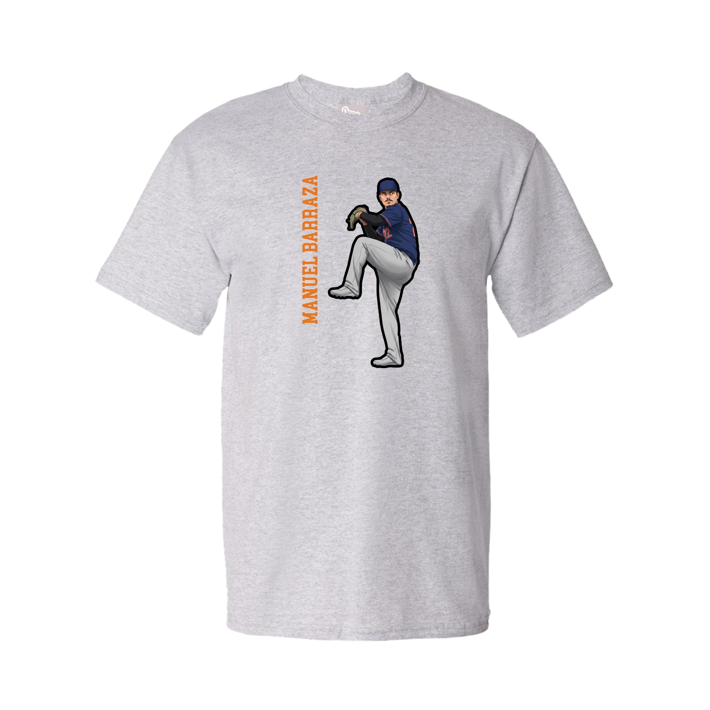 Tee — Name Vertical in Grey