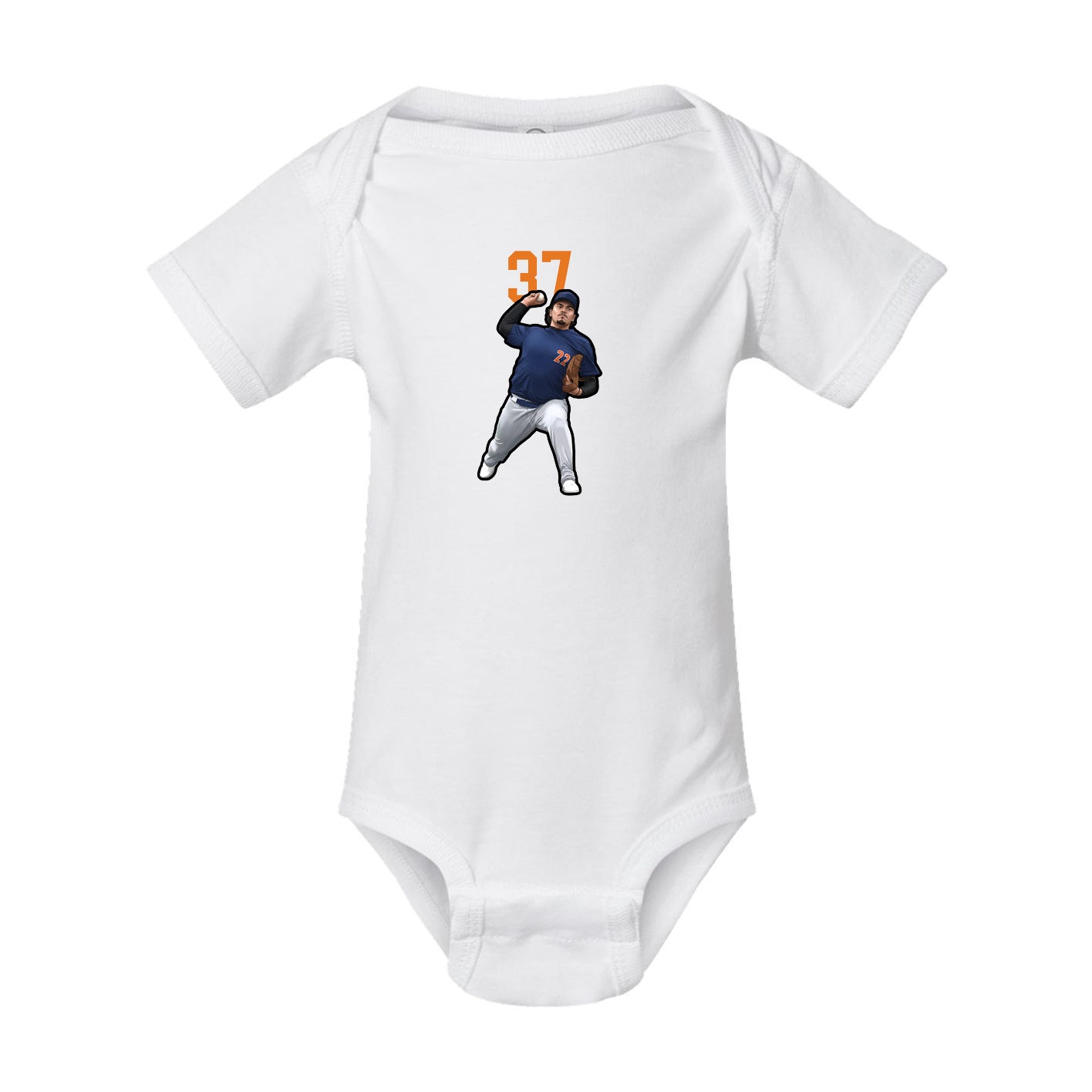 Baby Onesie — Number Top in White