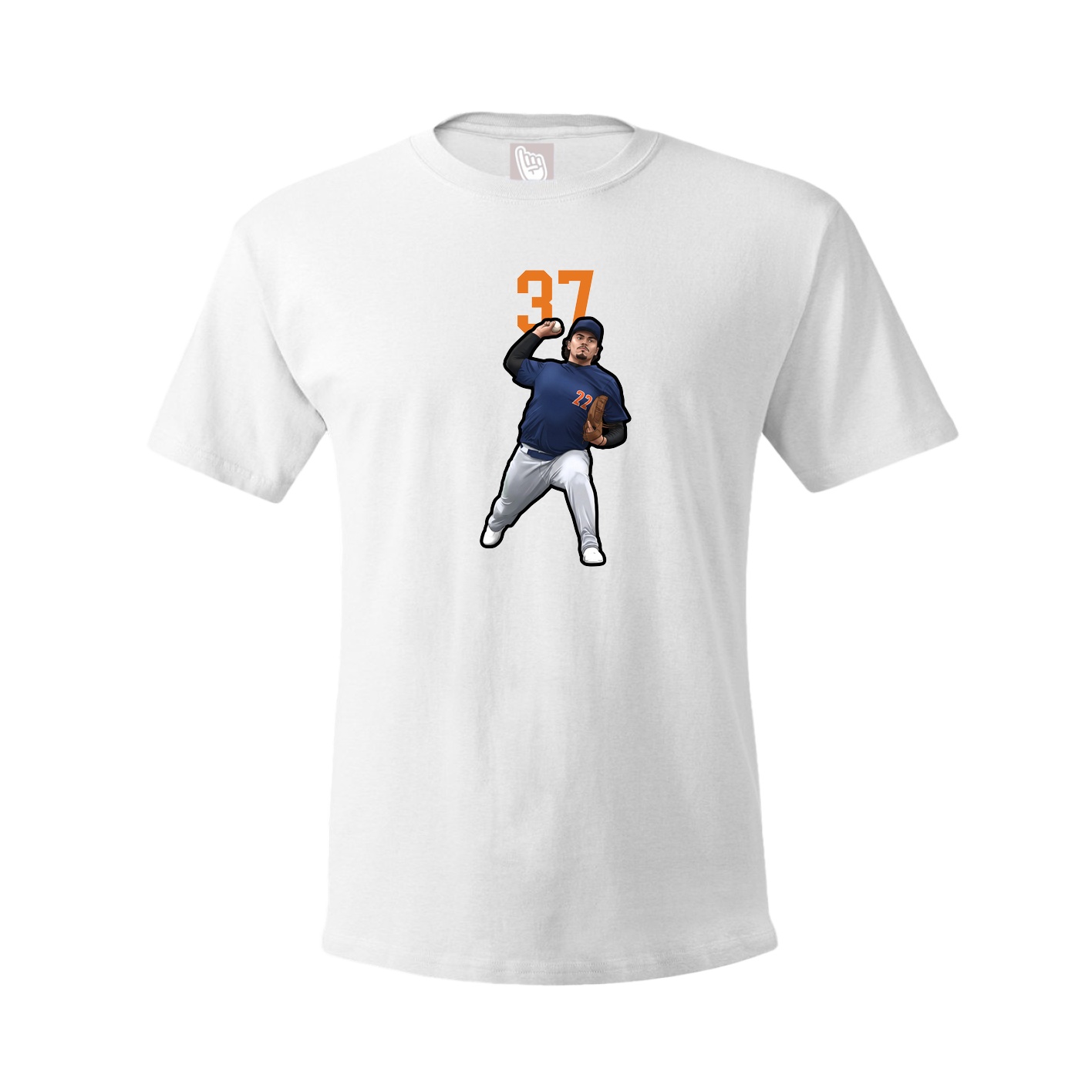 Youth Tee — Number Top in White