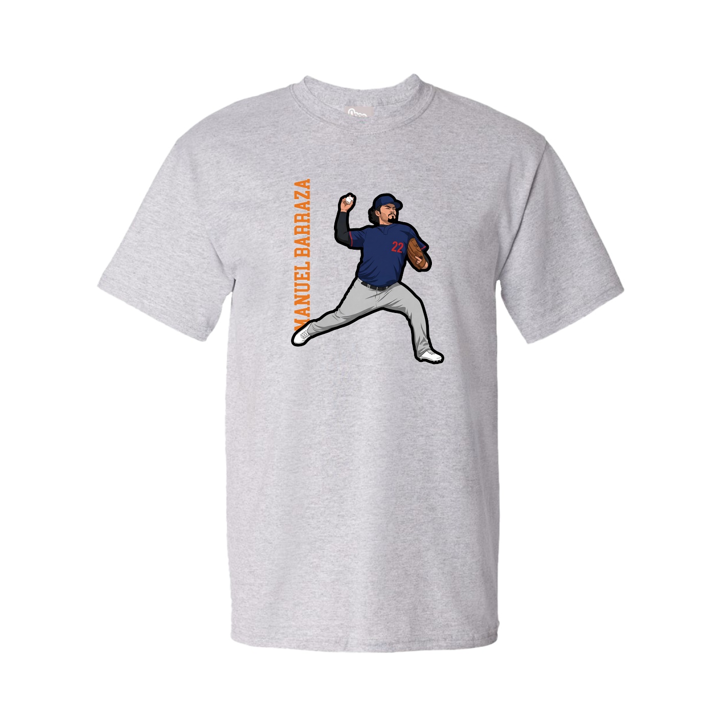 Youth Tee — Name Vertical in Grey
