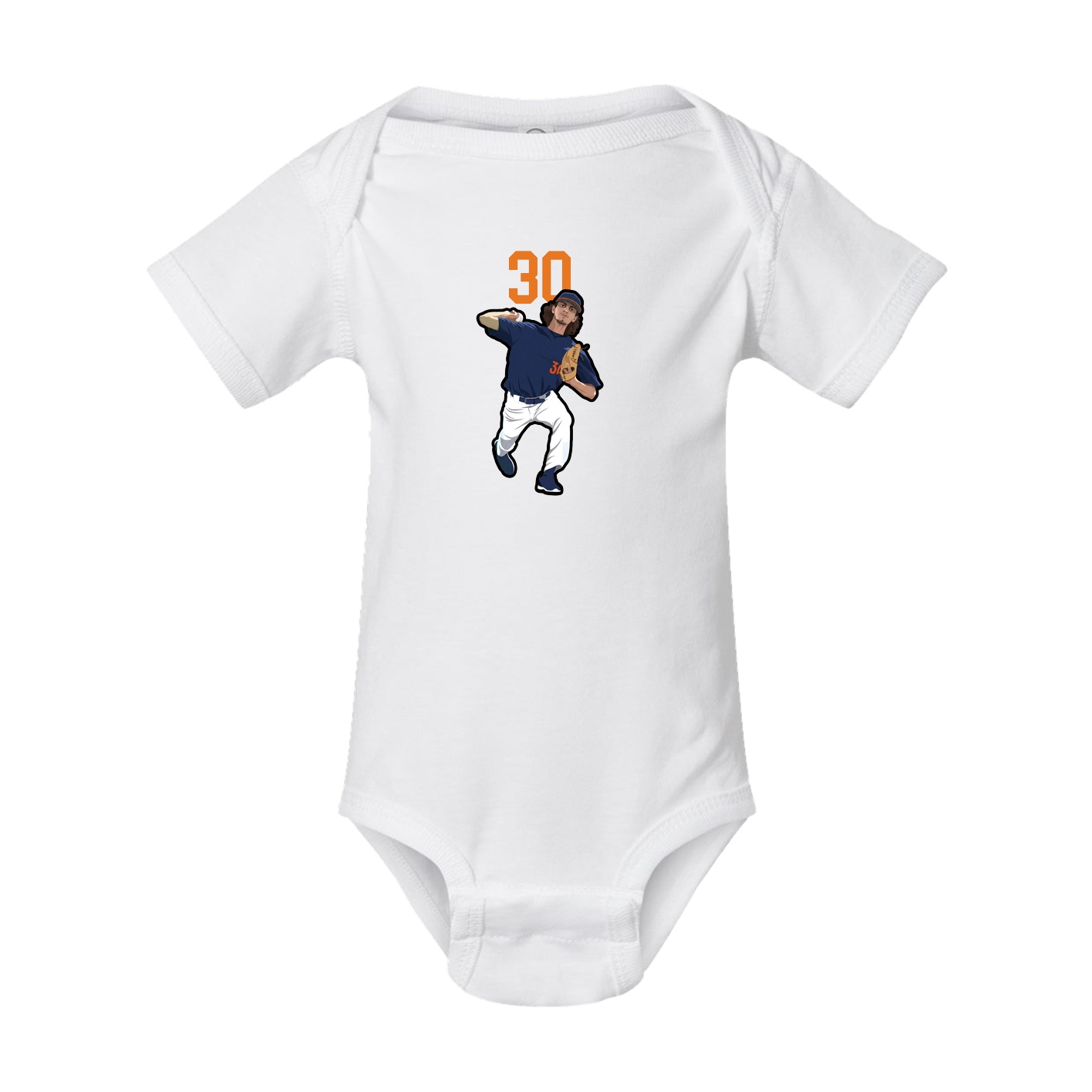 Baby Onesie — Number Top in White