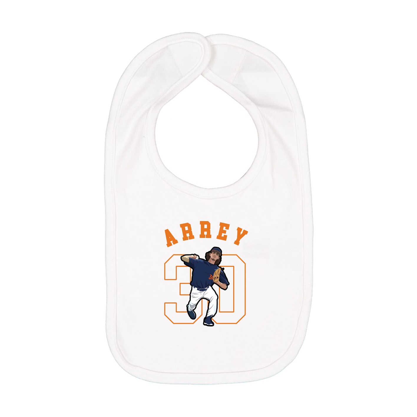 Infant Bib — Shirsey Arch in White