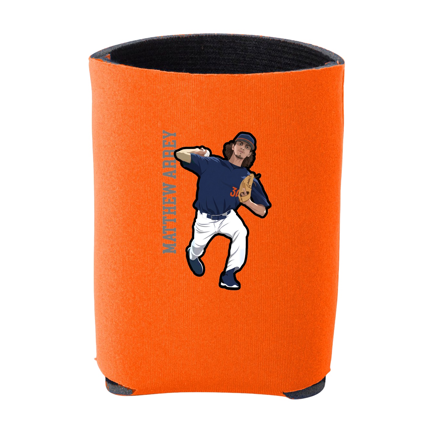 Can Holder — Name Vertical in Orange