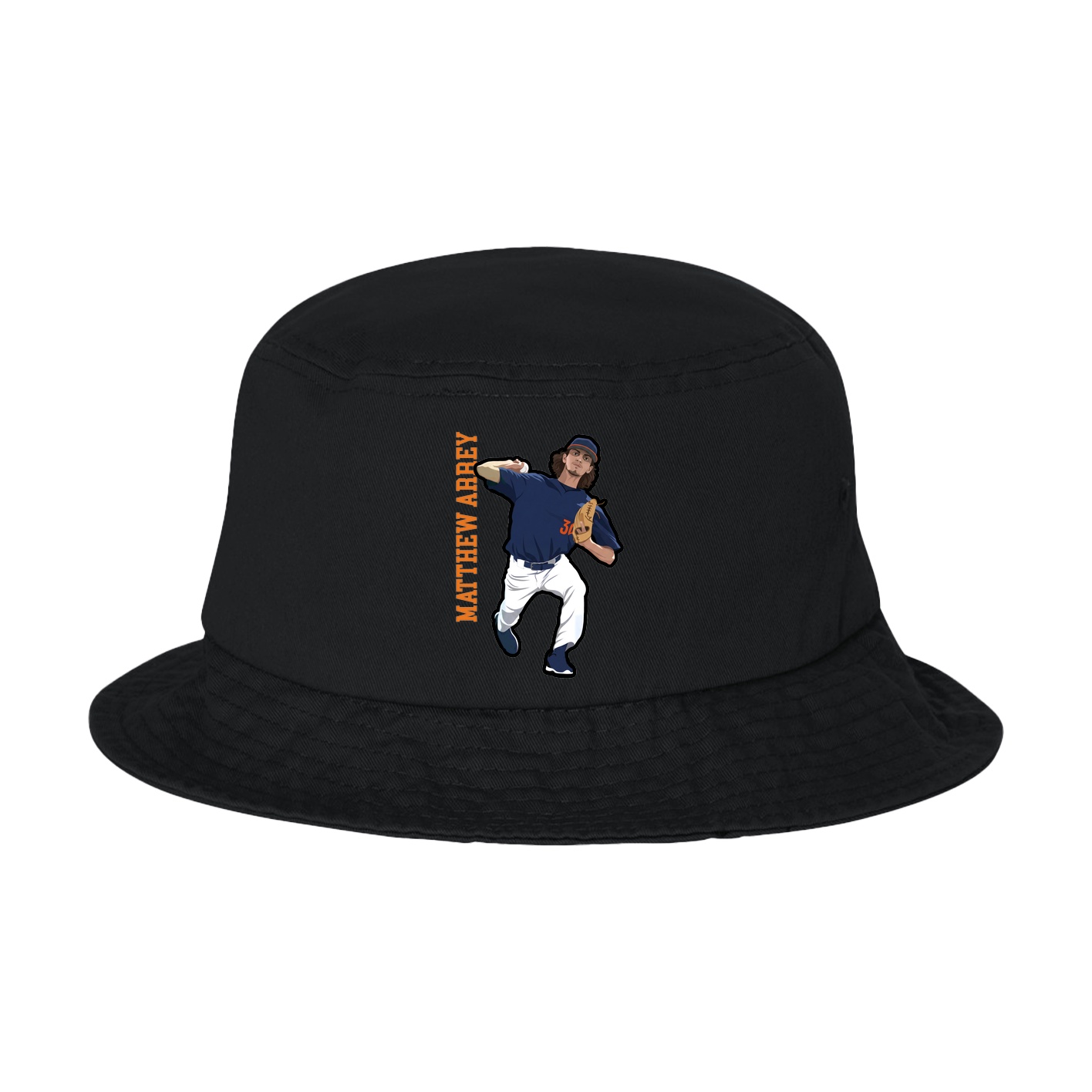 Bucket Cap — Name Vertical in Black