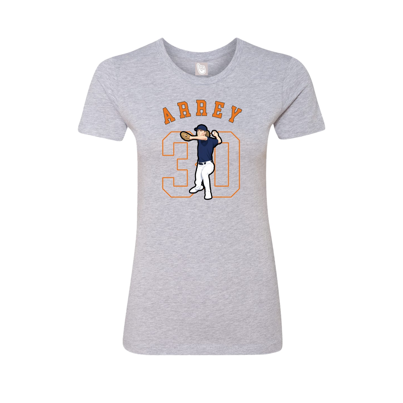 Fitted Women's Tee — Shirsey Arch in Grey