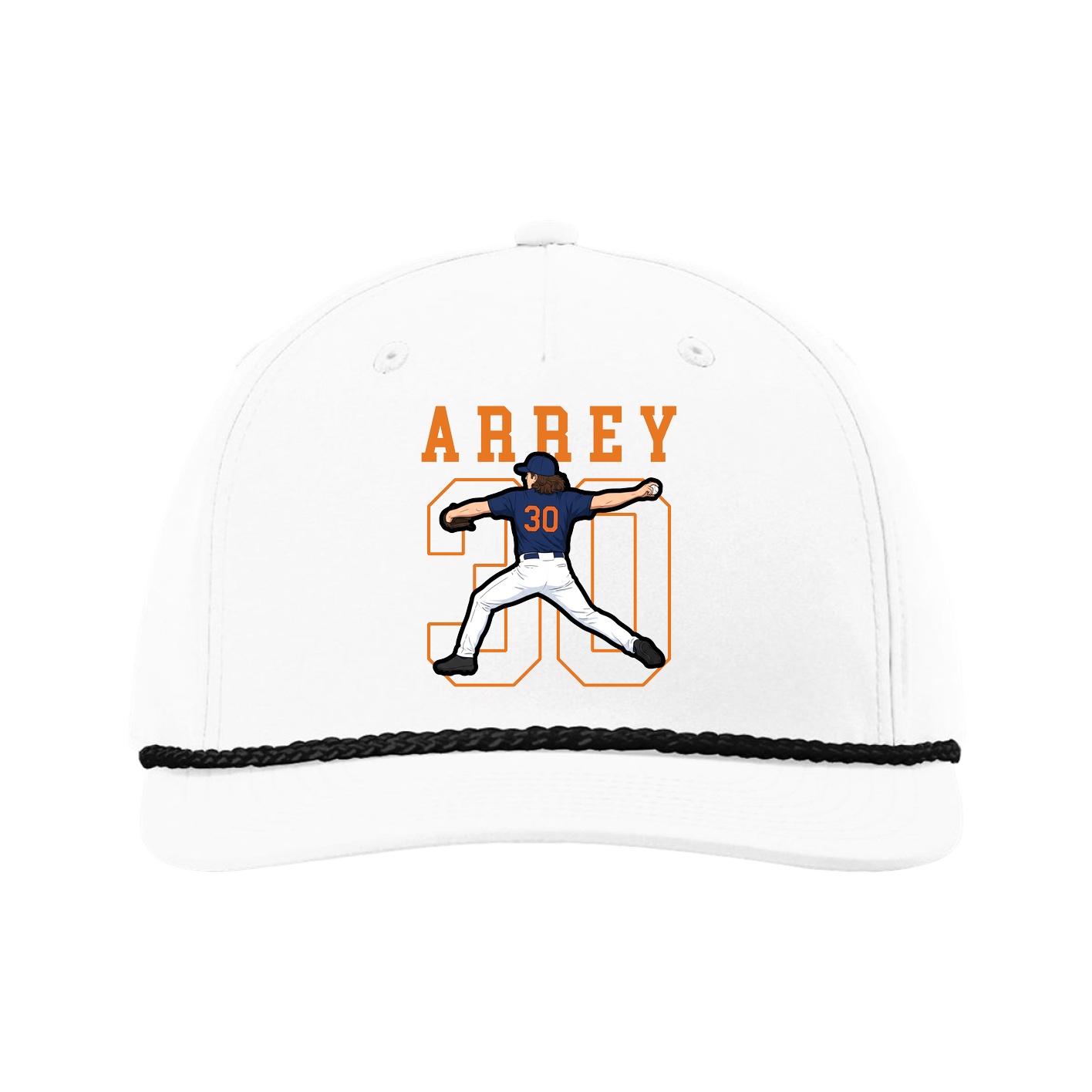 Five-Panel Classic Rope Cap — Shirsey in White