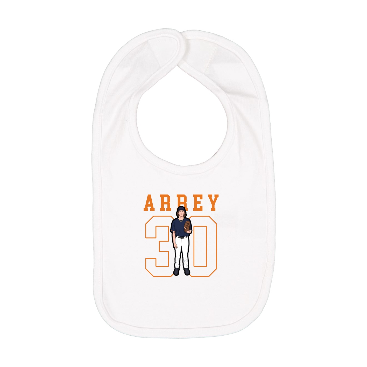 Infant Bib — Shirsey in White