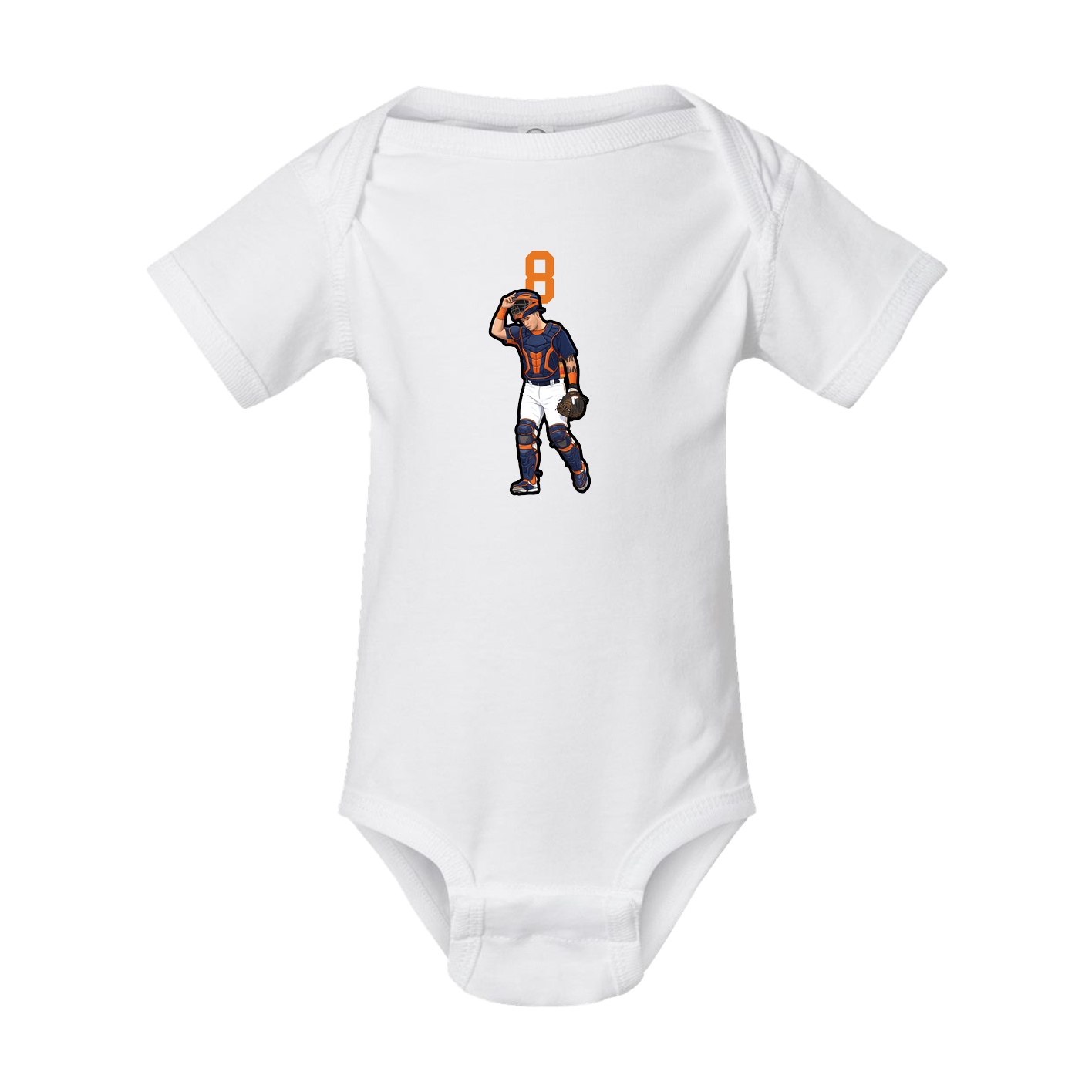 Baby Onesie — Number Top in White