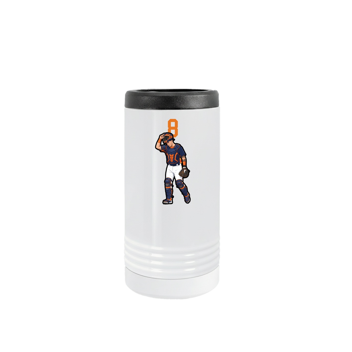 Slim Beverage Holder — Number Top in White
